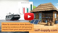 Youtube video, How to convince new donors, by using live evidence of still growing impact from your past projects?